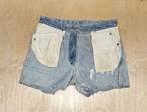 1960s Vintage Lee Riders Denim Jeans Cutoffs Shorts Gem