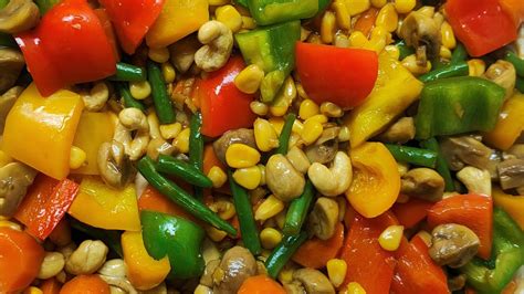 Vegetables With Cashew Nuts Recipe Sauteed Vegetables Chinese Stir