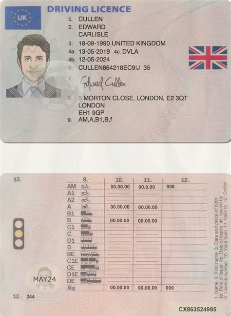 Uk Driver License Template Fake Uk Driving License New Fake Templateto