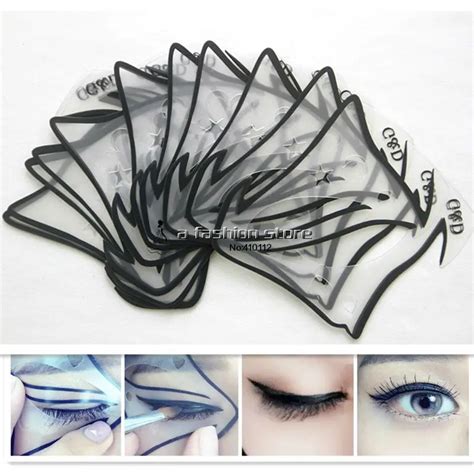 5pcs Lot 7 Style In 1 Set Quick Makeup Cat Eyeliner Smokey Eyeshadow Drawing Guide Reusable