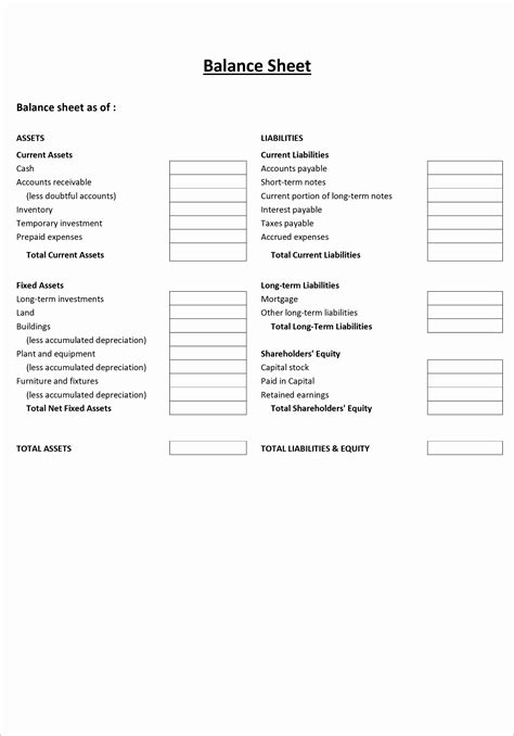 10 Non Profit Balance Sheet Template Excel - Excel Templates