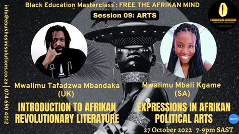 Black History Masterclass Series S E Arts With Shakara Mbandaka