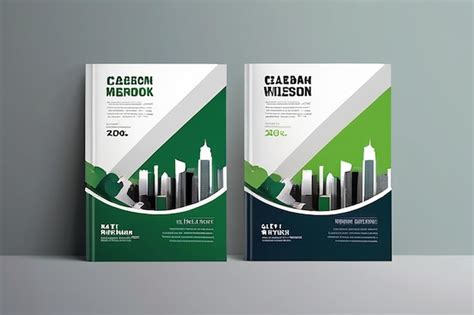 Green Color Scheme With City Background Business Book Cover Design