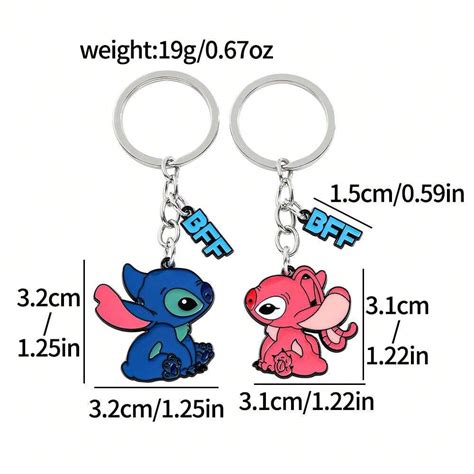 Authorized Pcs Lilo Stitch Keychain Cute Cartoon Figure Stitch And