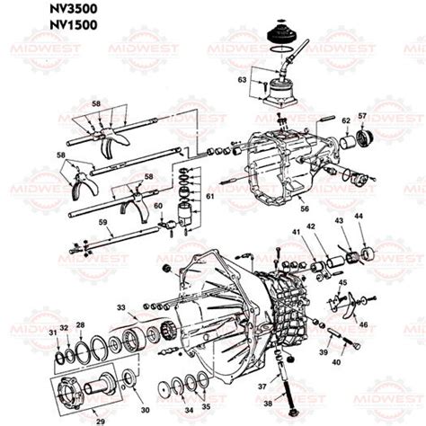 Parts Illustration NV3500, NV1500 Manual Transmission — Midwest Transmission Center