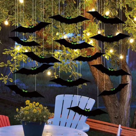 Amazon 12PCS Halloween Bats Outdoor Decorations For Tree Hanging