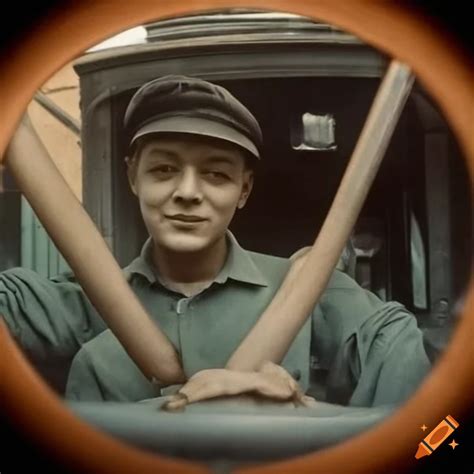 Vintage Fisheye Photo Of An Auto Mechanic In The 1920s On Craiyon