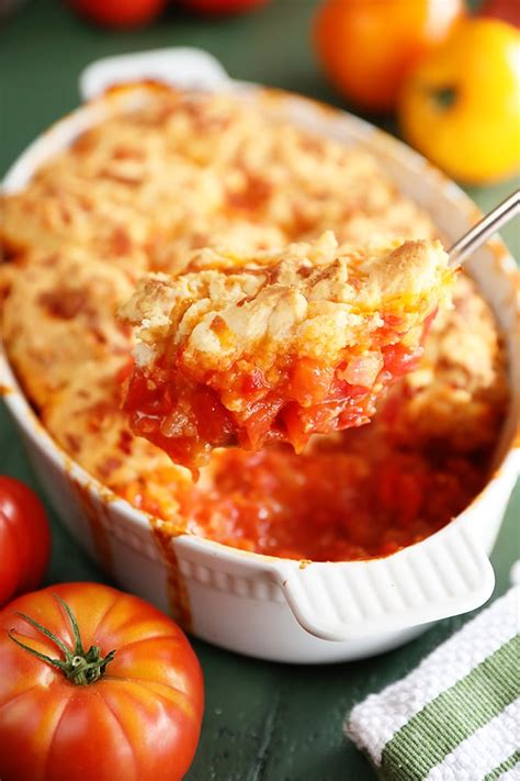 Tomato Cobbler With Pimento Cheese Biscuits Southern Bite