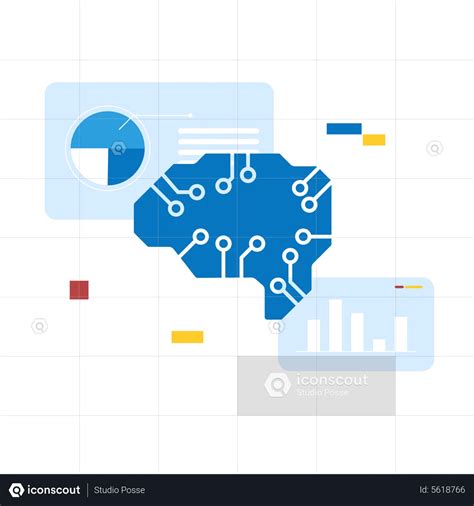 Smart AI Brain With Chart Animated Illustration download in JSON ...