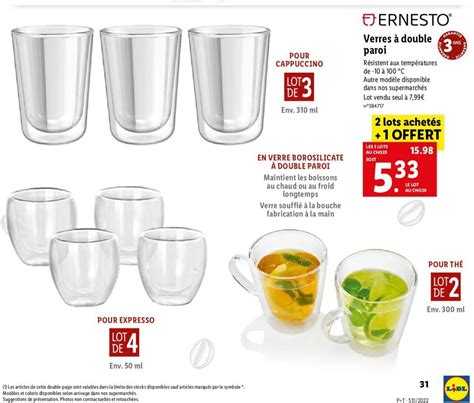 Promo Verres Double Paroi Chez Lidl