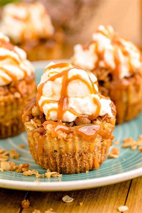 Delicious Mini Caramel Apple Cheesecakes Sugar And Soul