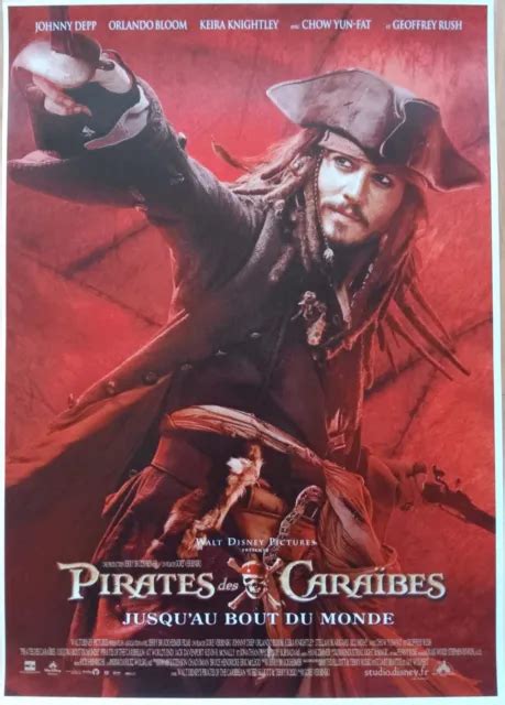 AFFICHE DU FILM Pirates des Caraïbes jusqu au bout du monde 29 7 x