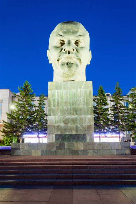 The Largest Head Monument Of Soviet Leader Vladimir Lenin Editorial