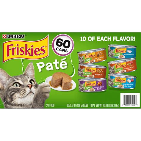 Purina Friskies Pate Moist Cat Food Variety Pack 60 Ct 5 5 Oz Each