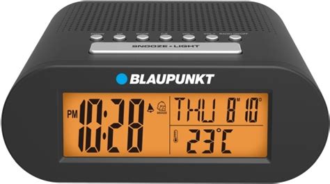 Blaupunkt Cr3bk Clock Radio With Date AND Temperature Display Black