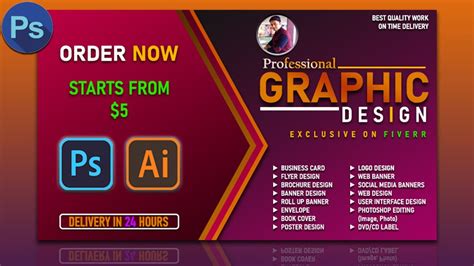 Fiverr Gig Image Design In Photoshop For Graphic Design Services