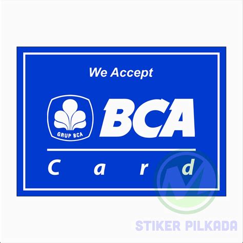 Jual STIKER VINYL WE ACCEPT BCA CARD Shopee Indonesia