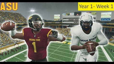 Ncaa Football 14 Dynasty Arizona State Year 1 Week 1 Vs Utah State