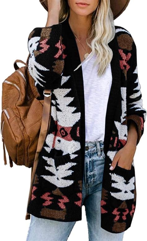 Buy Native American Print Cardigan Cheap Online