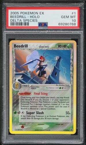 Pokemon Ex Delta Species Beedrill Holo Rare Psa Gem Mint