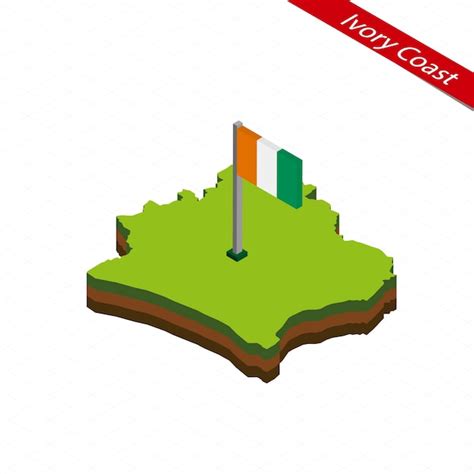 Premium Vector Ivory Coast Isometric Map And Flag Vector Illustration