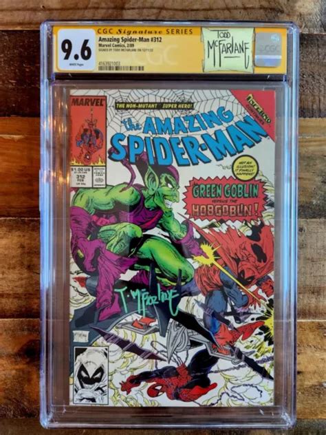 AMAZING SPIDER MAN 312 CGC 9 6 SS Signed Todd McFarlane Green Goblin