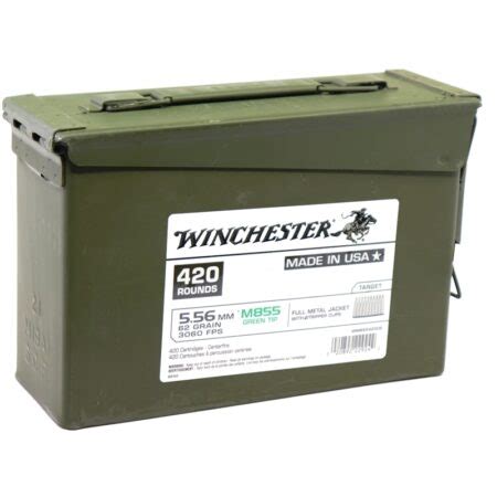 Winchester Mm M Nato Ammo Grain Green Tip Fmj Round Ammo