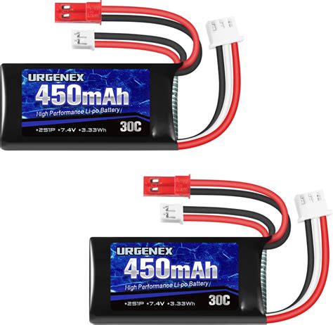 URGENEX 7 4V Lipo Battery 2S 35C 1800mAh Rechargeable RC Battery Pack