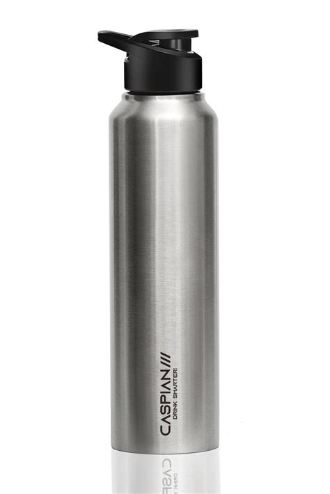 Silver Polished Caspian Hike Litre Stainless Steel Sipper Water