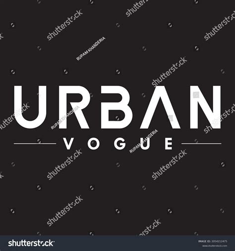 Text Urban Vogue Logo Design Stock Vector Royalty Free 2054212475