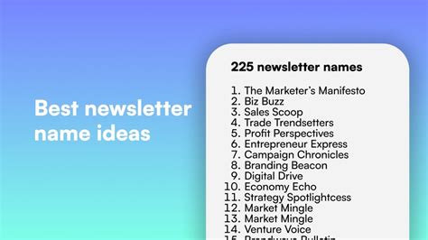 225 Unique Newsletter Names And Ideas To Inspire Yours Marketer Milk