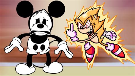 FNF Mickey Mouse VS Fleetway Sonic Mickey Mouse Meets Fleetway Super