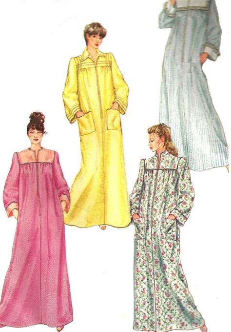 1980s Robe Pattern Simplicity Housecoat Uncut Sewing Vintage Etsy Robe Pattern Simplicity