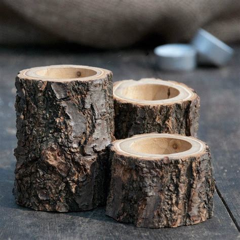 Wood Candle Holders Rustic Wood Candle Holder Wedding Decoration