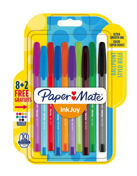 Paper Mate Inkjoy Cap Lot De Stylos Bille Pointe Moyenne