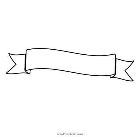 how to draw a ribbon banner