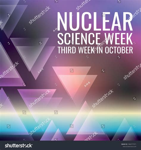 Nuclear Science Week Geometric Design Suitable Stock Vector Royalty