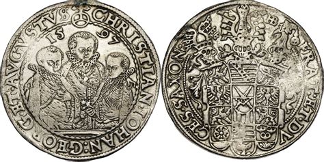 Sachsen Albertinische Linie Taler Hb Christian Ii Johann