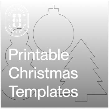 Art Printable Christmas Templates By Clay Pots And Polka Dots Tpt