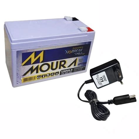 Kit Bateria Selada vrla 12V 9Ah Moura Carregador 12V Padrão no Shoptime