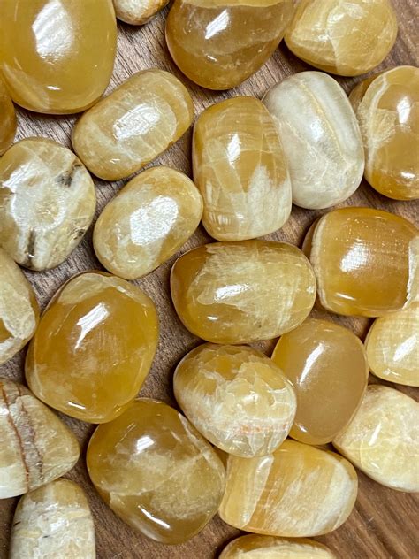 Honey Calcite Tumbled Honey Calcite Citrine Calcite Solar Etsy