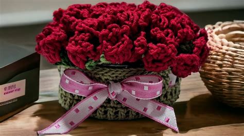 Lindos Posavasos Canasta De Flores A Crochet YouTube