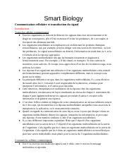 Smart Biology Docx Smart Biology Communication Cellulaire Et