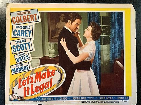 LET S MAKE IT LEGAL 1951 ORIGINAL LOBBY CARD CLAUDETTE COLBERT