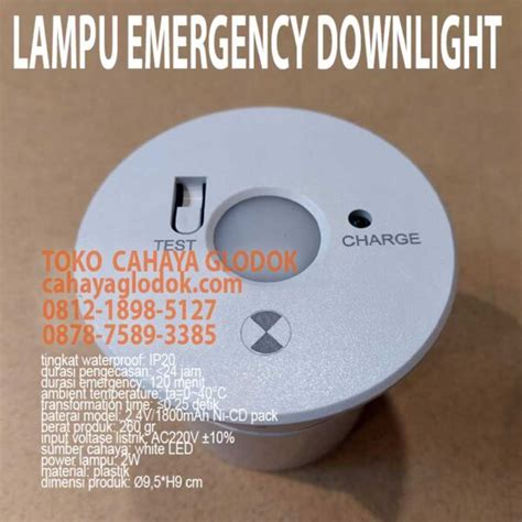 Jual Lampu Emergency Untuk Plafon Durasi 120 Menit Cahaya Glodok