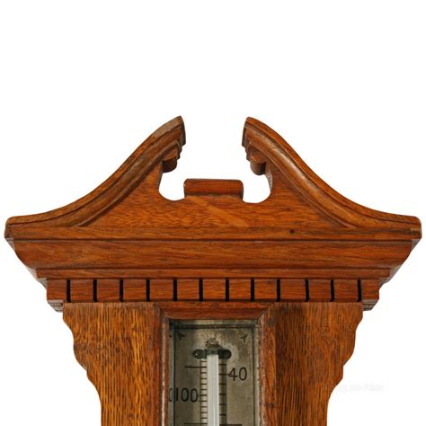 Antiques Atlas Edwardian Oak Aneroid Barometer