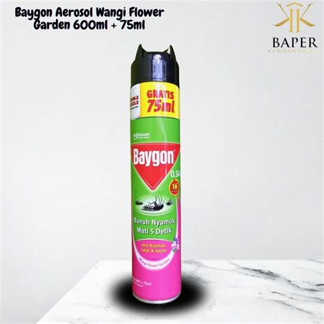 Jual Baygon Aerosol Flower Garden Anti Nyamuk Serangga 675ml Baygon