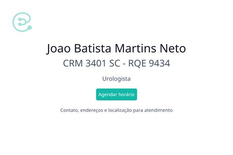 Joao Batista Martins Neto Urologista Em Conc Rdia Sc Capivari Sp