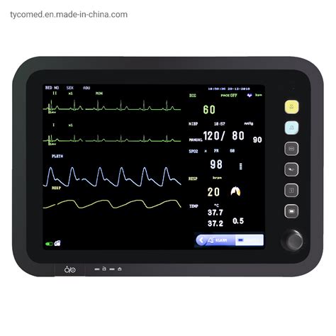 121 Inch Cardiac Vital Signs Monitoring Portable Ecg Patient Monitor