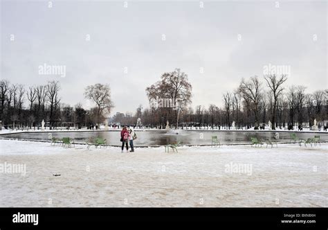 Tuileries garden in winter time, Paris, France Stock Photo - Alamy